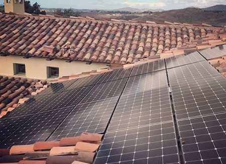 Spanish Tile Roof With Solar