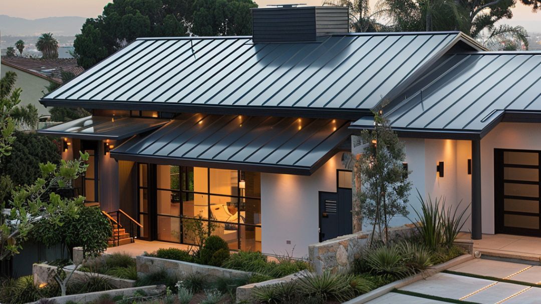 san diego home with standing seam metal roof
