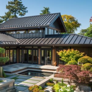 home with standing seam metal roof