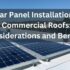 Solar Panel Installation on Commercial Roofs