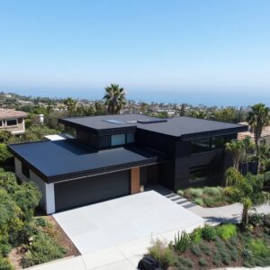 black residential flat roof in Encinitas